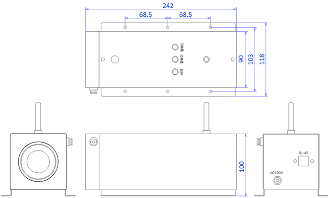 熱画像センサーの外形図
